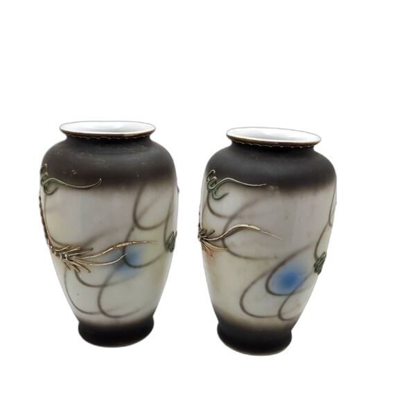 Vintage Royal Japan Moriage Dragon Vases 5-1/2" x 2" - Picture 3 of 8